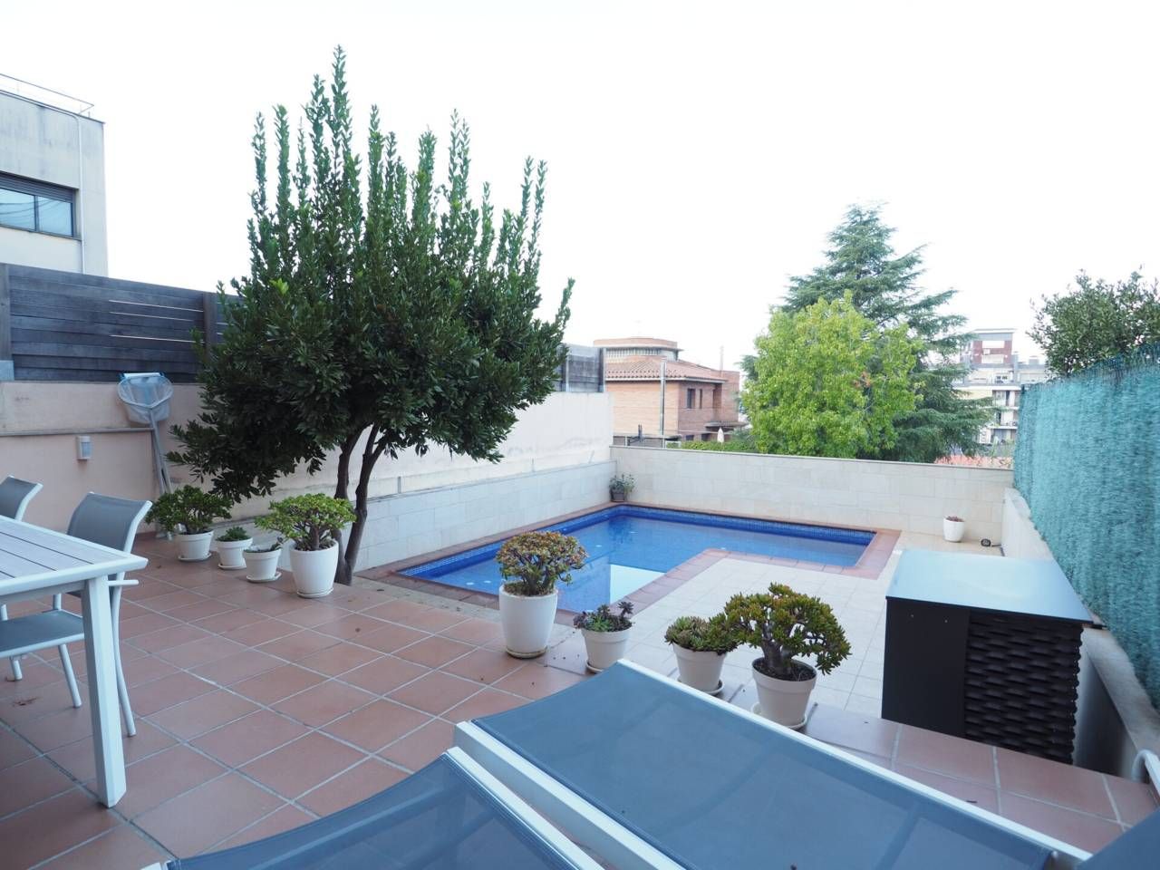 Swimming pool of Single-family semi-detached for sale in Granollers  with Heating, Private garden and Terrace