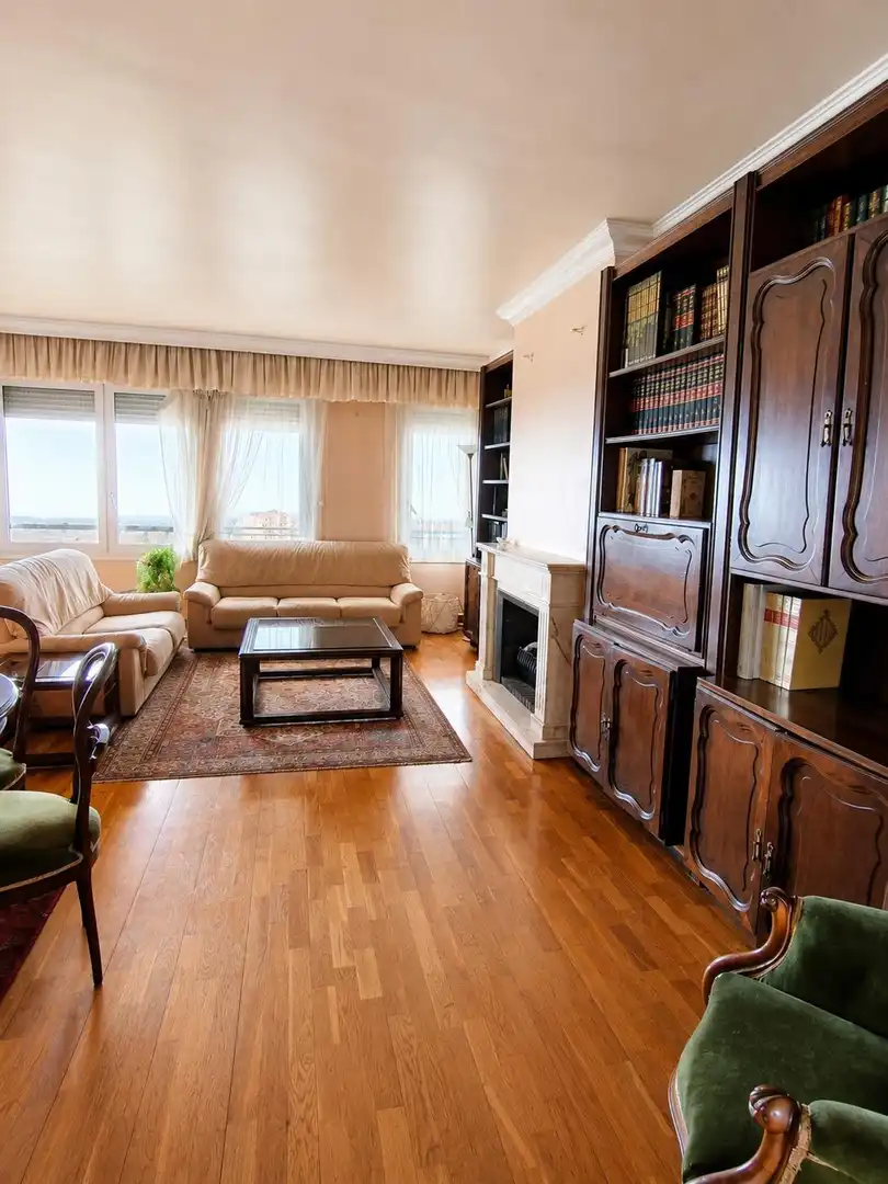 Sala de estar de Piso en venta en Barcelona con Jardín privado y Parquet