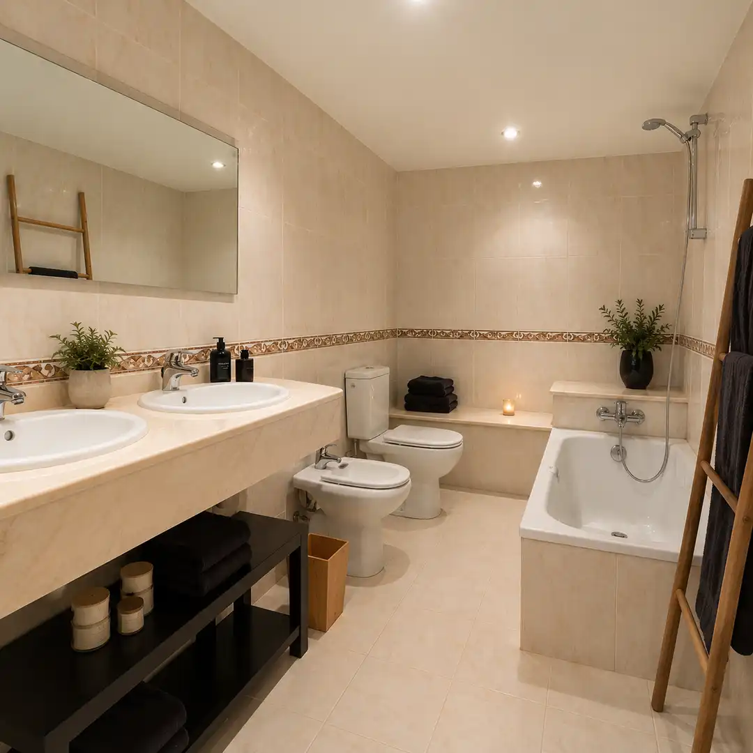Bathroom of Houses for rent in Gavà  with Air Conditioner, Heating and Private garden