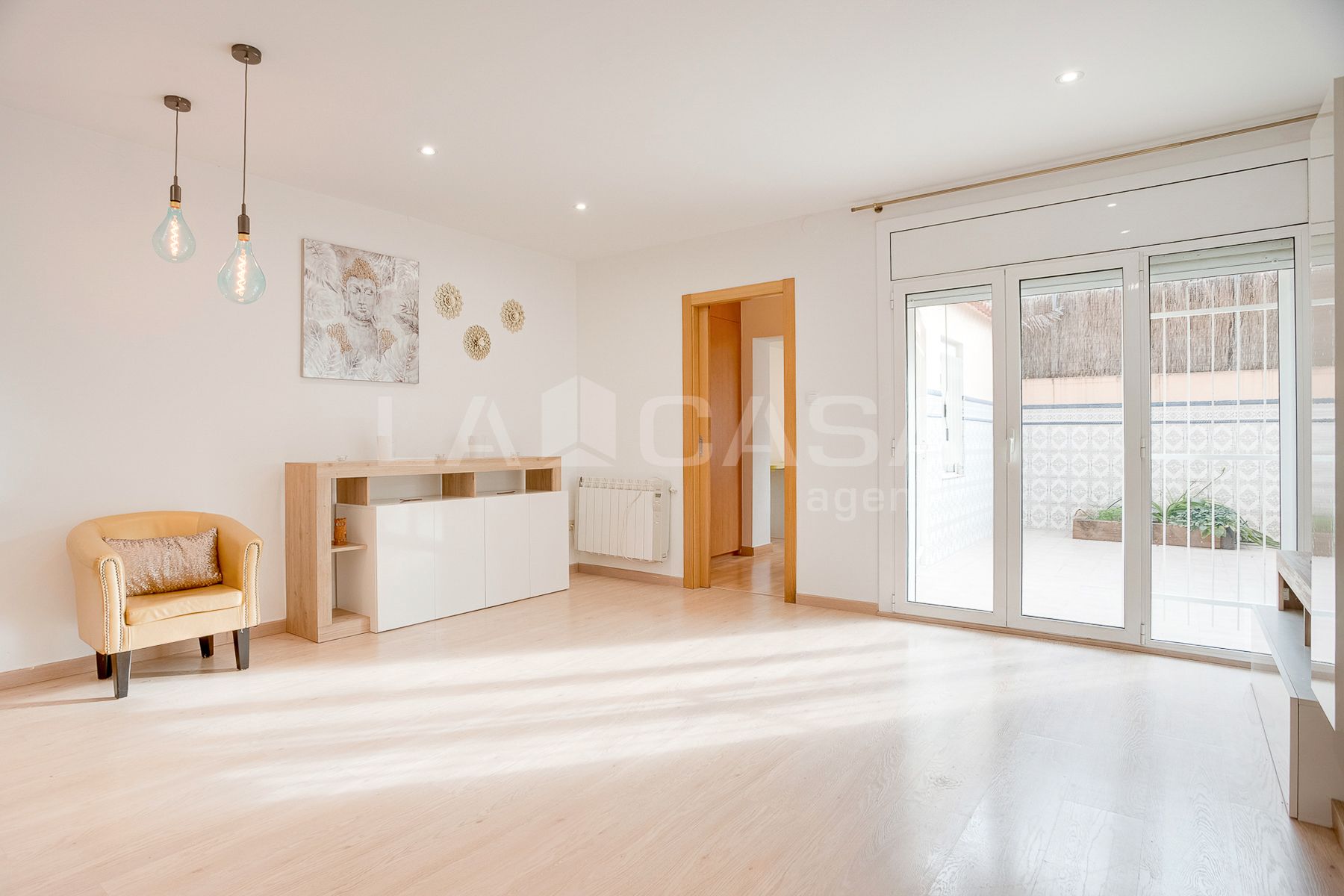 Sala d'estar de Planta baixa en venda en Les Franqueses del Vallès amb Calefacció, Parquet i Terrassa