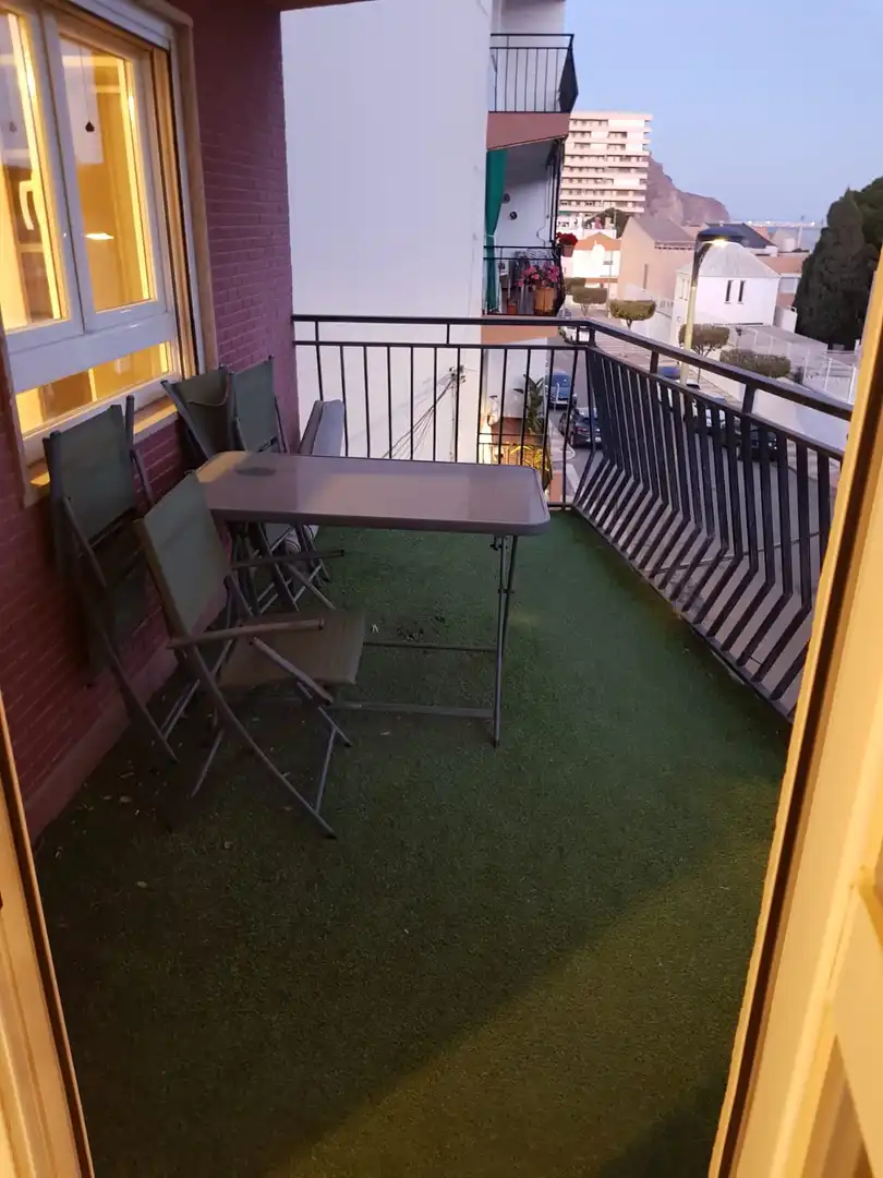 Terraza de Piso de alquiler en Roquetas de Mar con Aire acondicionado, Calefacción y Parquet