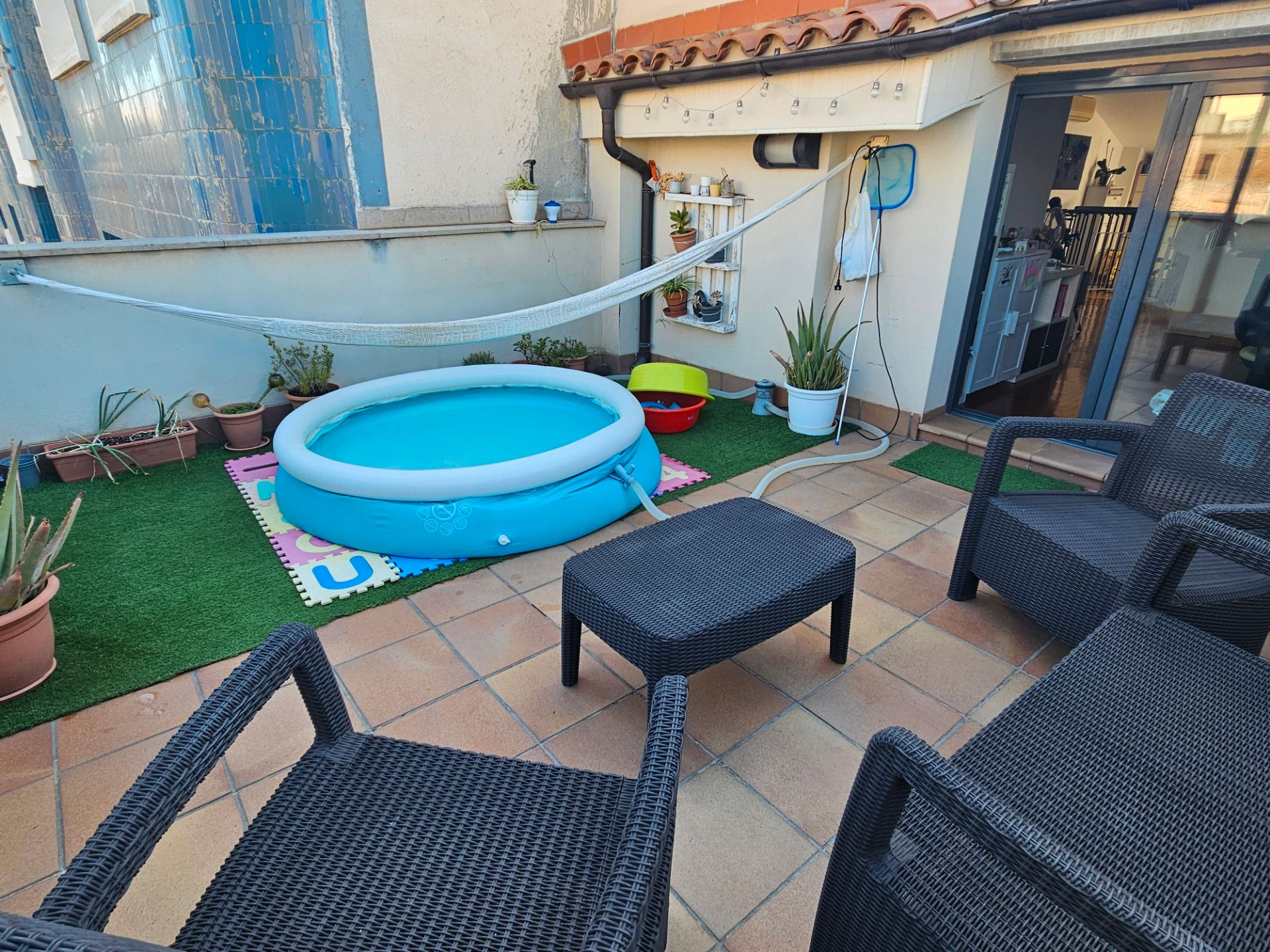 Swimming pool of Attic for sale in Sabadell  with Air Conditioner, Heating and Parquet flooring