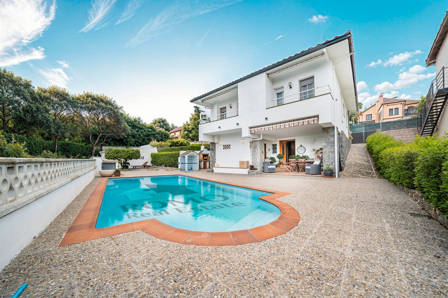 Exterior view of House or chalet for sale in L'Ametlla del Vallès  with Air Conditioner, Heating and Private garden