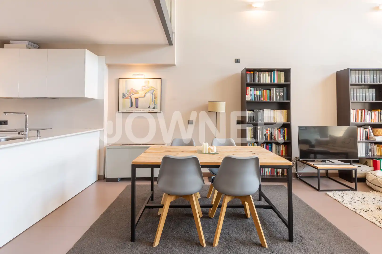 Living room of Flat for rent in Madrid  with Air Conditioner and Furnished