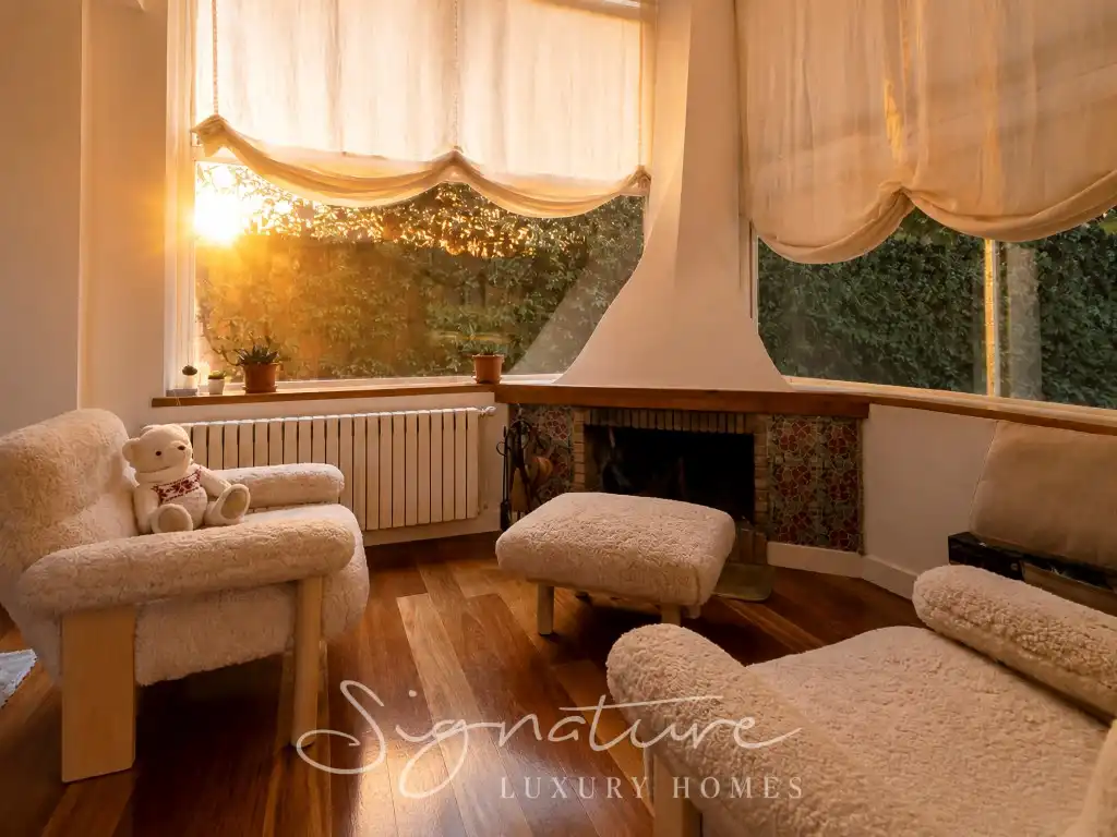 Sala de estar de Casa o chalet de alquiler en Sant Cugat del Vallès con Aire acondicionado, Jardín privado y Terraza