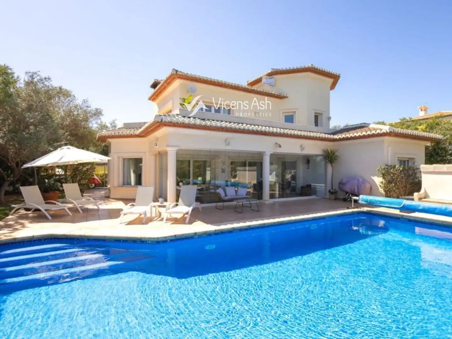 Exterior view of Houses for sale in Jávea / Xàbia  with Air Conditioner, Terrace and Swimming Pool