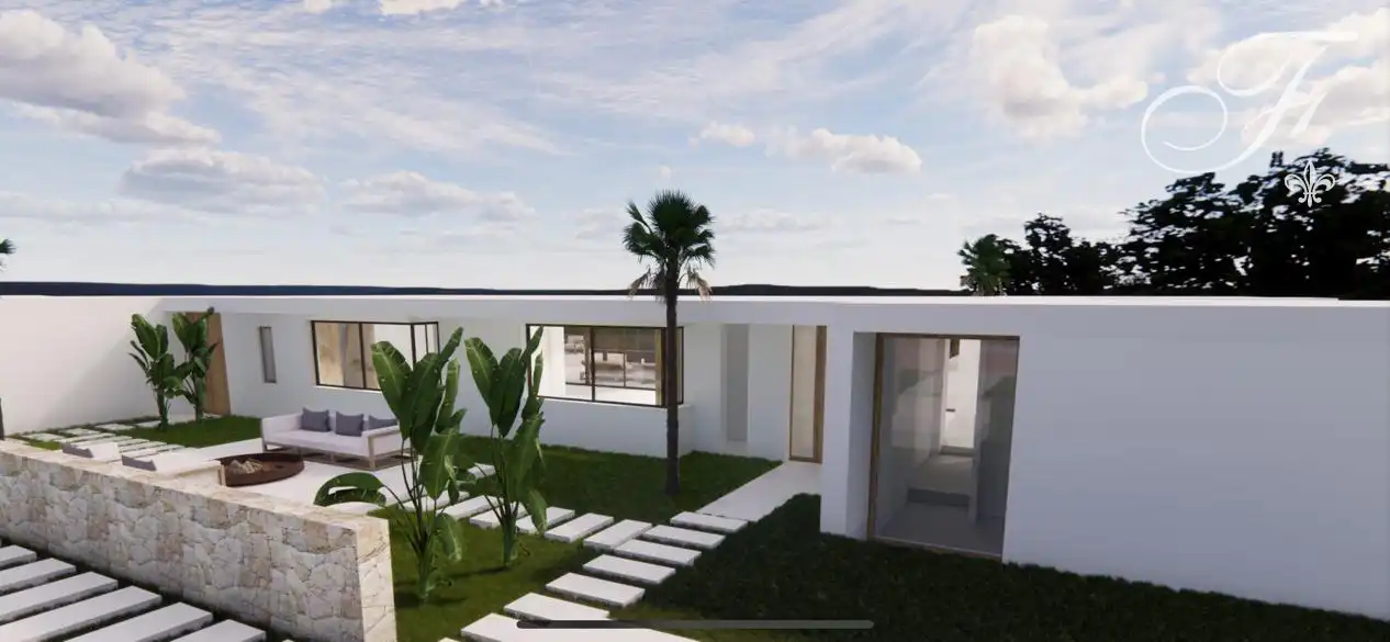 Vista exterior de Casa o chalet de alquiler en Sant Antoni de Portmany con Aire acondicionado, Jardín privado y Terraza