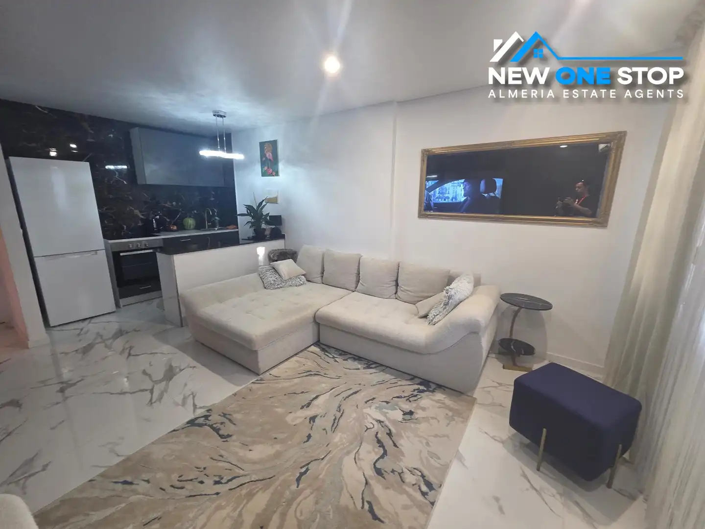 Sala d'estar de Apartament en venda en Mojácar amb Aire condicionat, Calefacció i Jardí privat