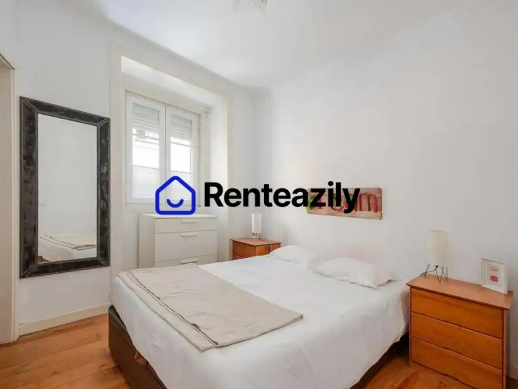 Habitación de Apartamento de alquiler en Madrid con Aire acondicionado, Amueblado y Se aceptan mascotas