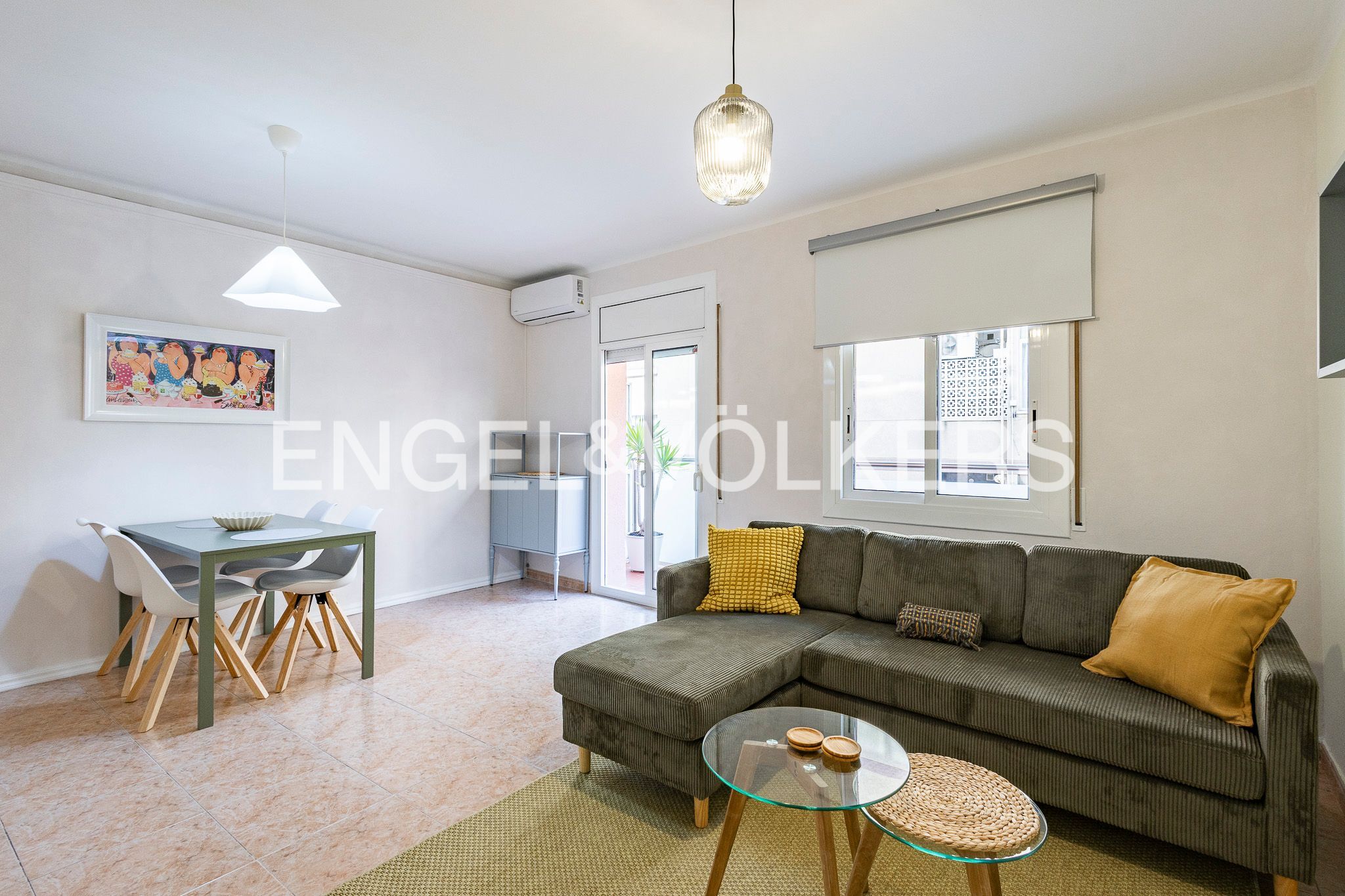 Living room of Apartment to rent in Esplugues de Llobregat  with Air Conditioner, Heating and Furnished