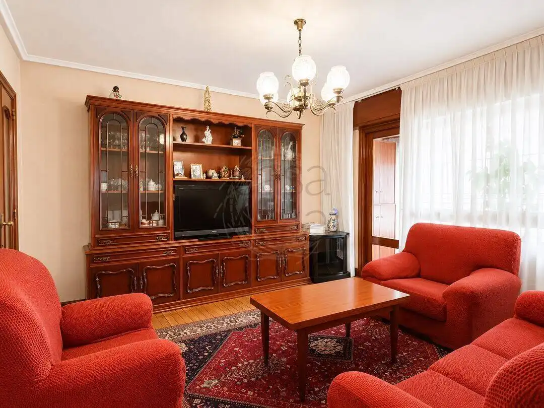 Sala d'estar de Pis en venda en Bilbao  amb Calefacció i Balcó