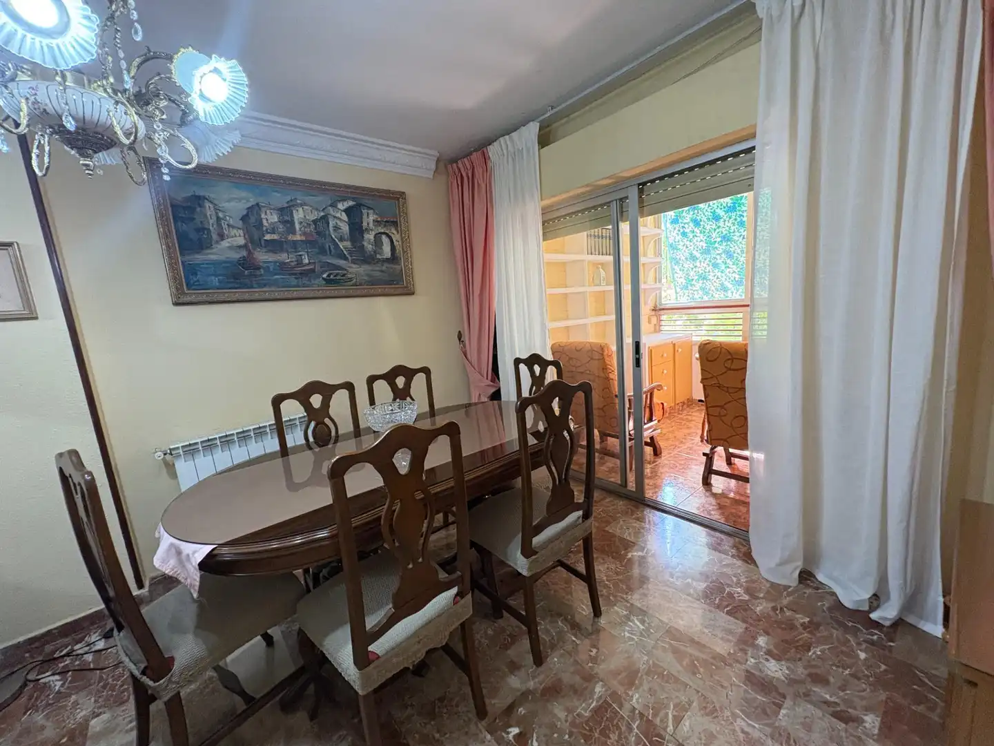 Dining room of Flat for rent in Granada  with Heating, Terrace and Furnished