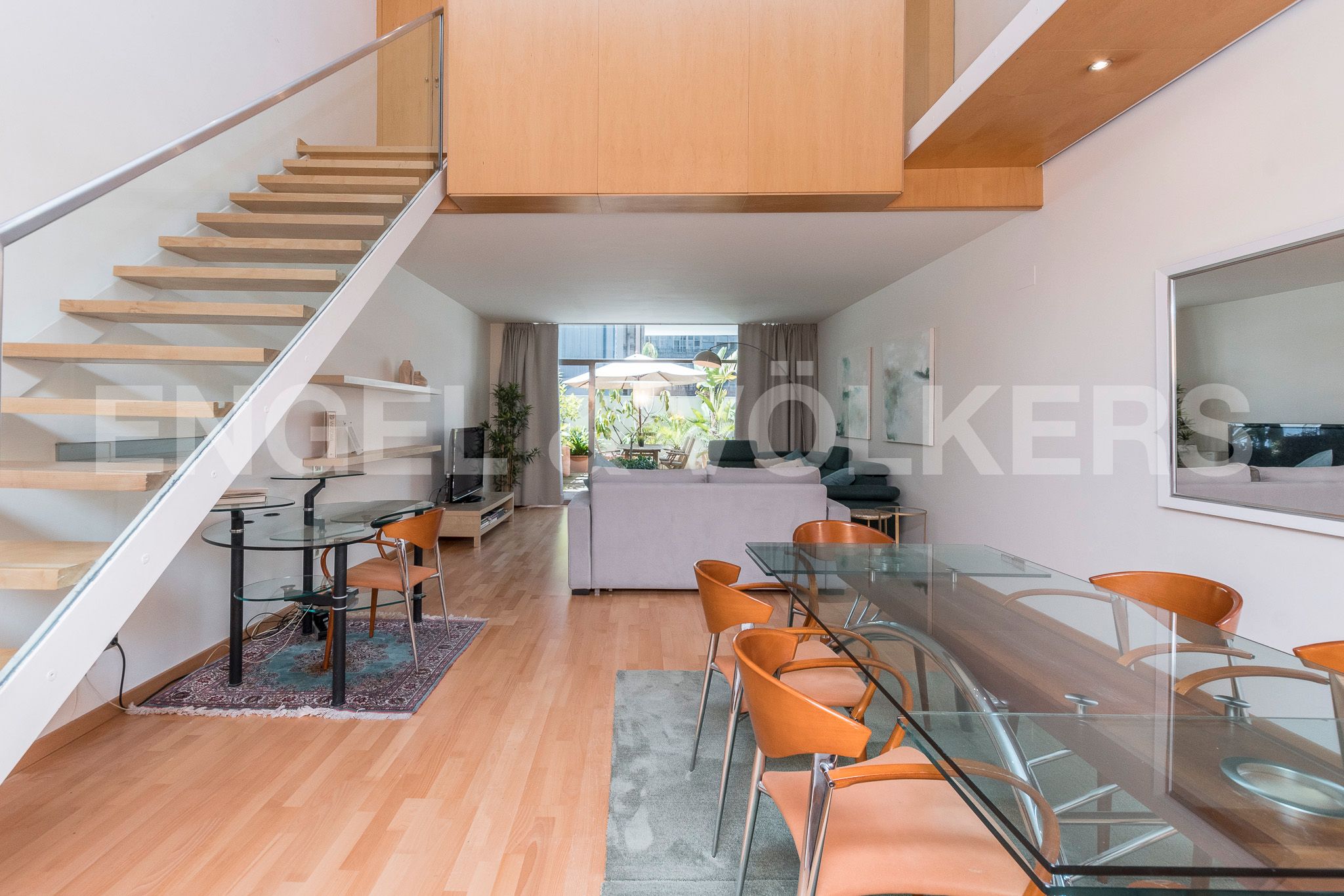 Living room of Duplex to rent in  Barcelona Capital  with Air Conditioner, Heating and Private garden