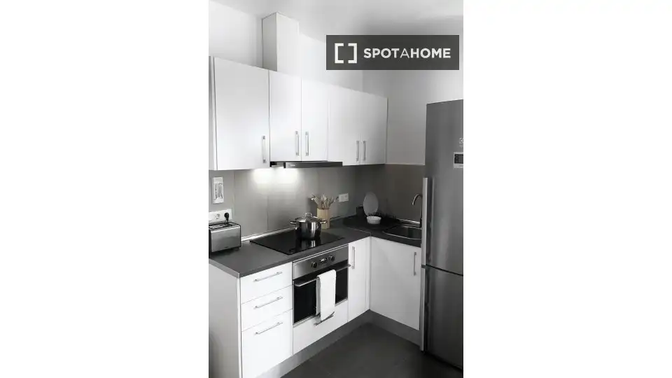 Kitchen of Flat for share in L'Hospitalet de Llobregat  with Air Conditioner, Heating and Terrace