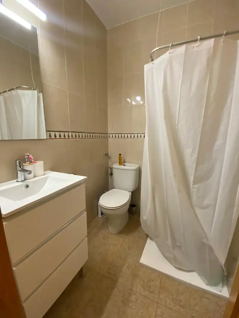 Bathroom of Flat for rent in Roquetas de Mar  with Air Conditioner, Heating and Private garden