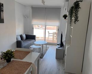 Living room of Apartment to rent in Castelldefels  with Air Conditioner, Terrace and Furnished