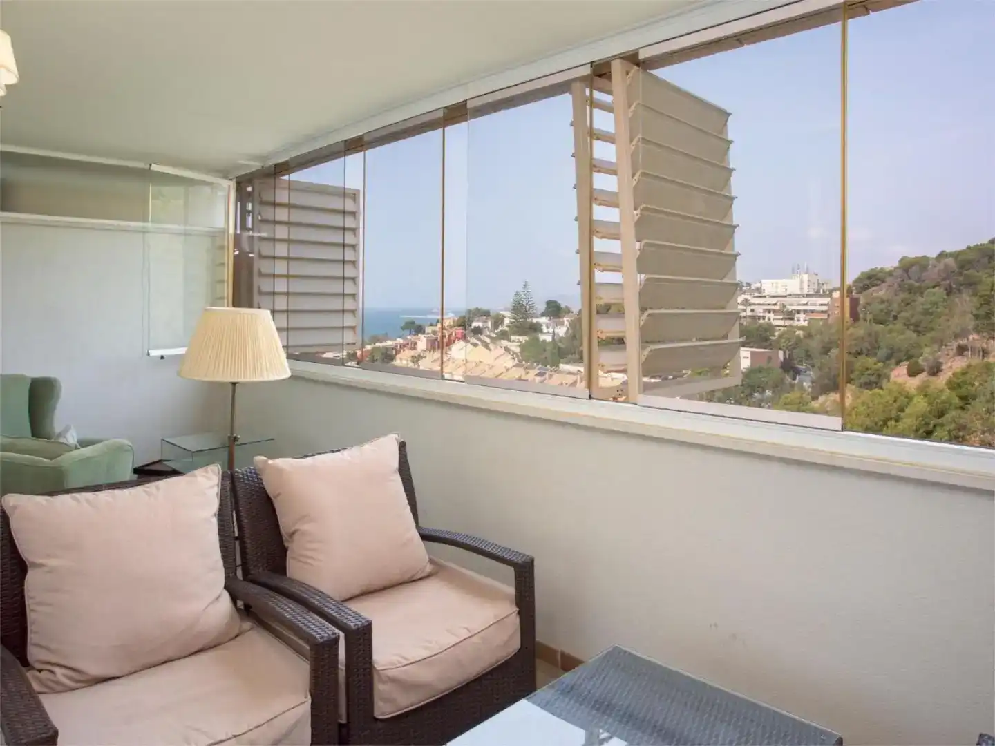 Schlafzimmer von Wohnung zum Verkauf in Málaga Capital mit Klimaanlage, Schwimmbad und Balkon