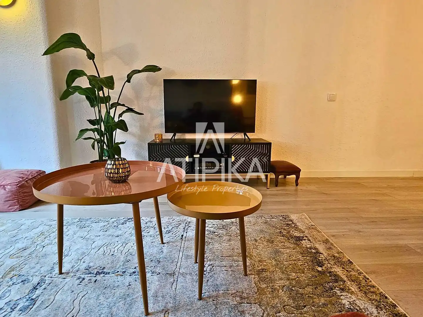 Sala d'estar de Pis de lloguer en Barcelona amb Aire condicionat, Calefacció i Parquet