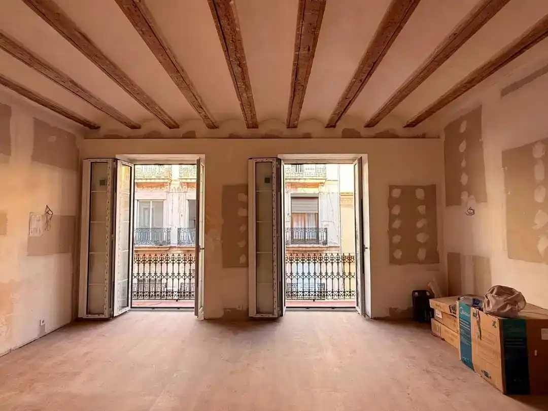 Sala d'estar de Pis en venda en  Valencia Capital amb Aire condicionat i Balcó