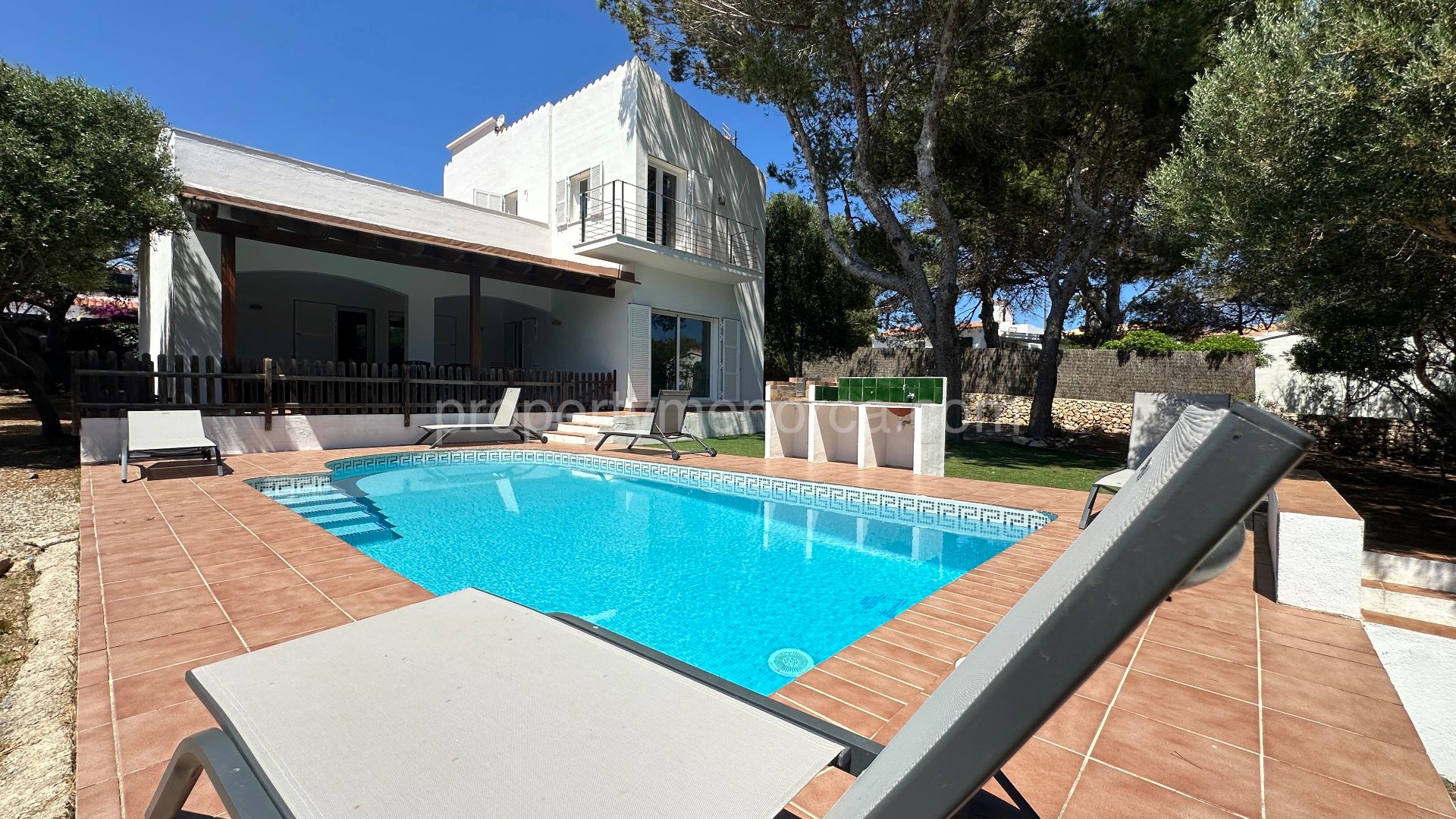 Exterior view of House or chalet for sale in Sant Lluís  with Private garden, Terrace and Swimming Pool