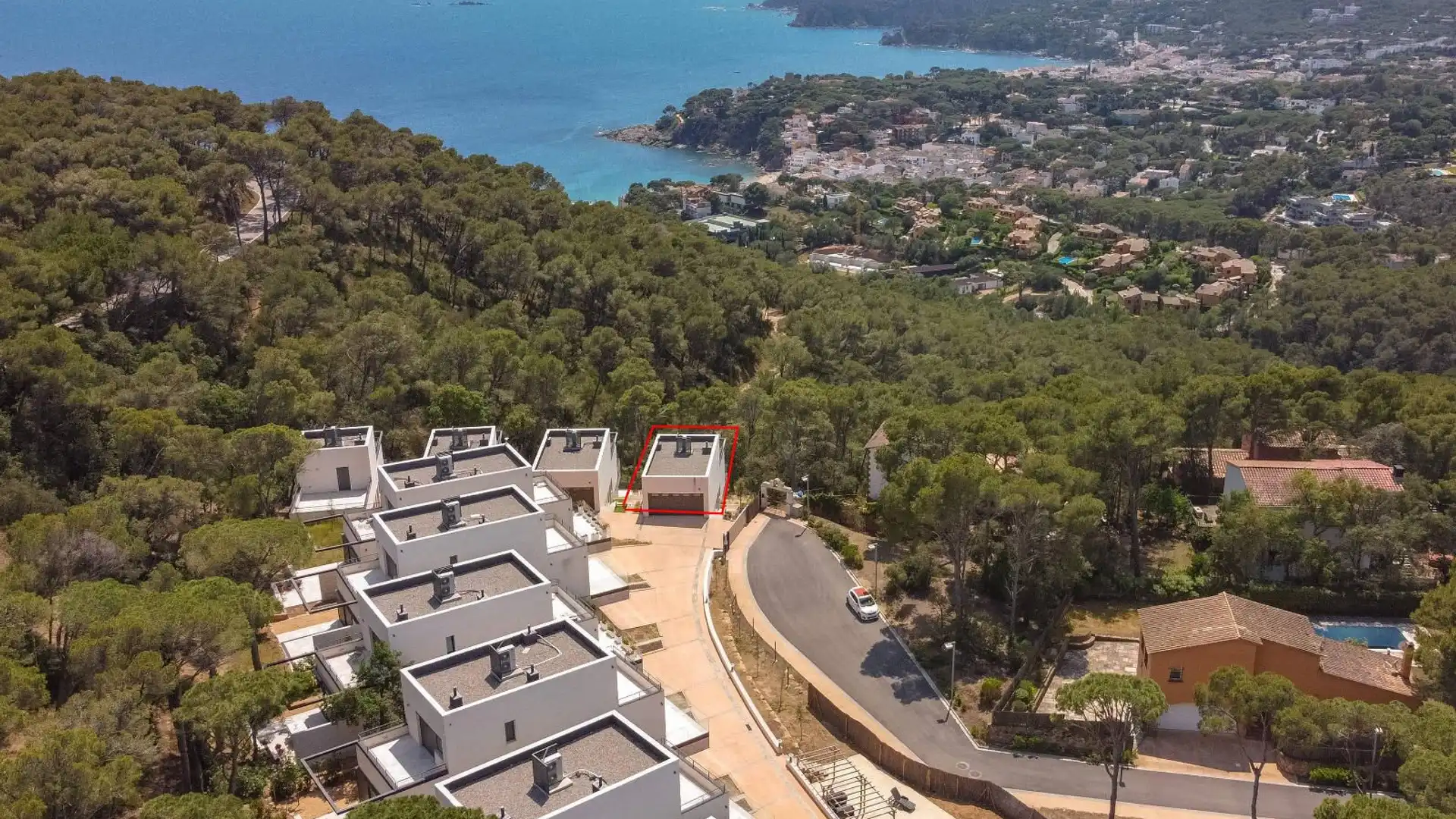 Vista exterior de Casa adosada de lloguer en Palafrugell amb Aire condicionat, Calefacció i Piscina