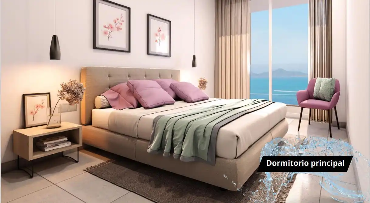 Habitación de Apartamento en venta en La Manga del Mar Menor con Jardín privado, Terraza y Piscina