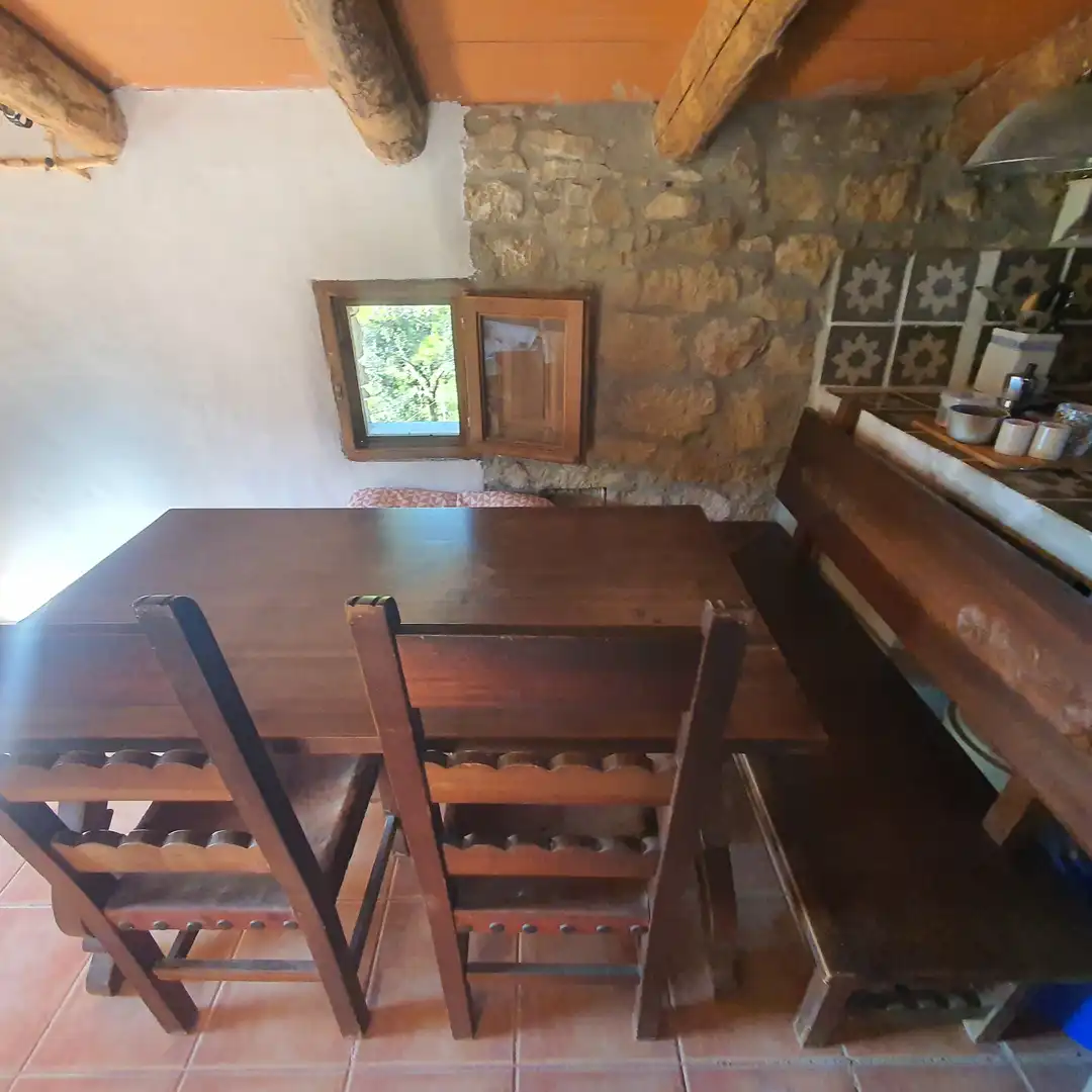 Menjador de Finca rústica en venda en Caseres amb Moblat