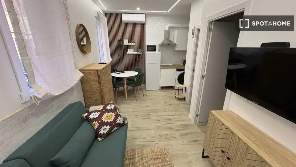 Sala d'estar de Pis de lloguer en Madrid amb Aire condicionat, Calefacció i Moblat