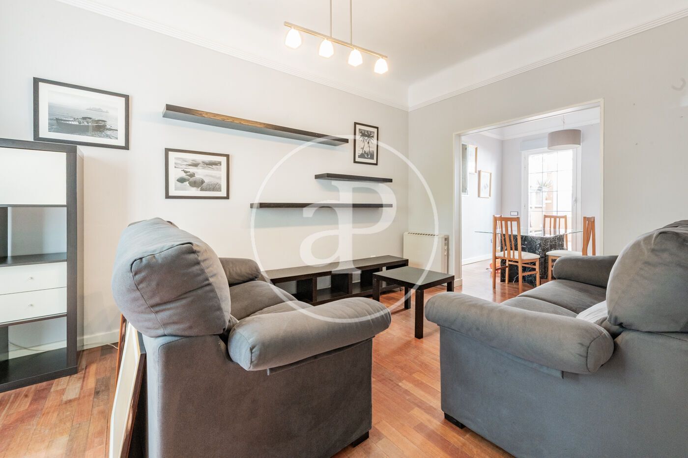 Living room of House or chalet to rent in  Madrid Capital  with Air Conditioner, Heating and Terrace