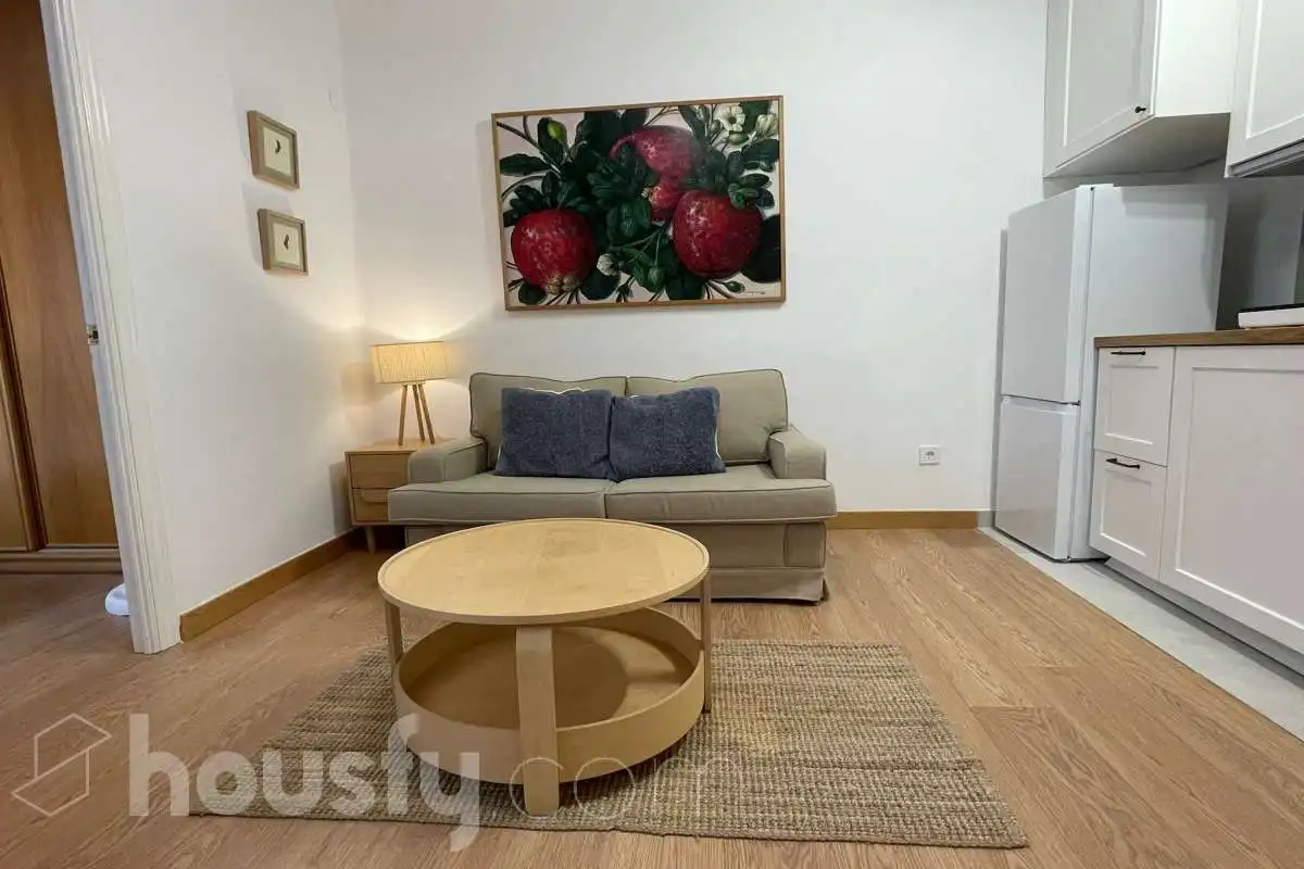 Living room of Flat for rent in Madrid  with Air Conditioner, Heating and Parquet flooring