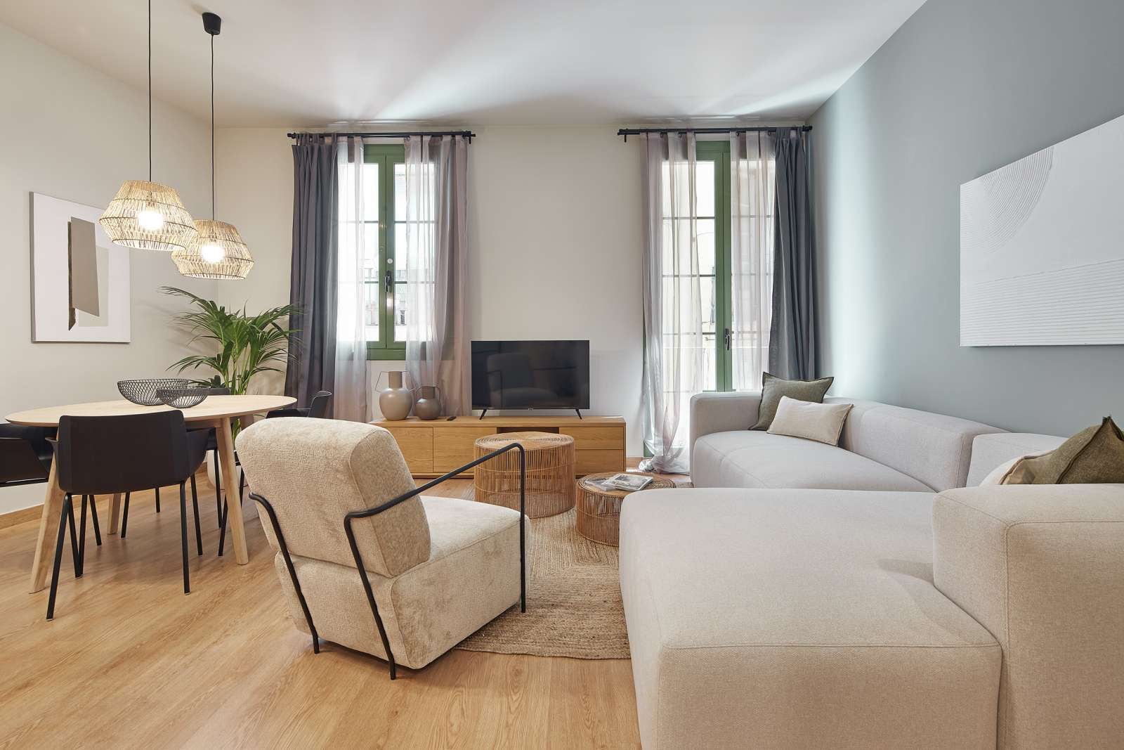 Living room of Apartment to share in  Barcelona Capital  with Air Conditioner, Terrace and Furnished