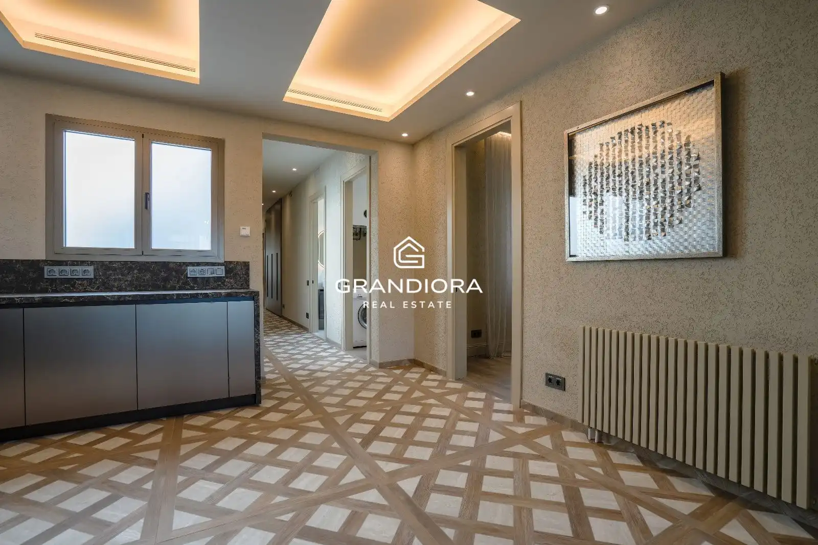 Sala d'estar de Apartament de lloguer en Badalona amb Aire condicionat, Calefacció i Moblat