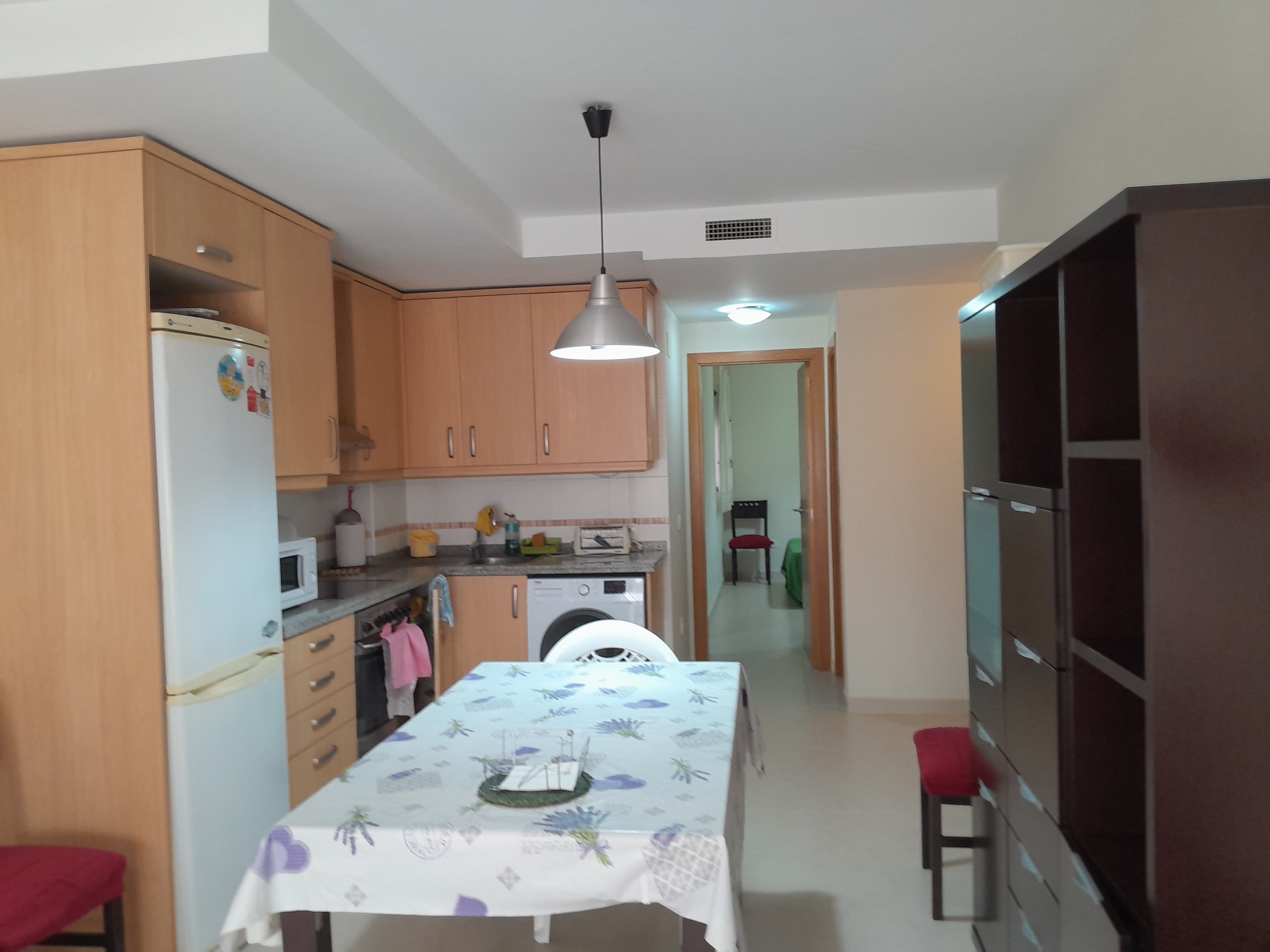 Cuina de Pis de lloguer en Benicarló amb Aire condicionat, Calefacció i Terrassa