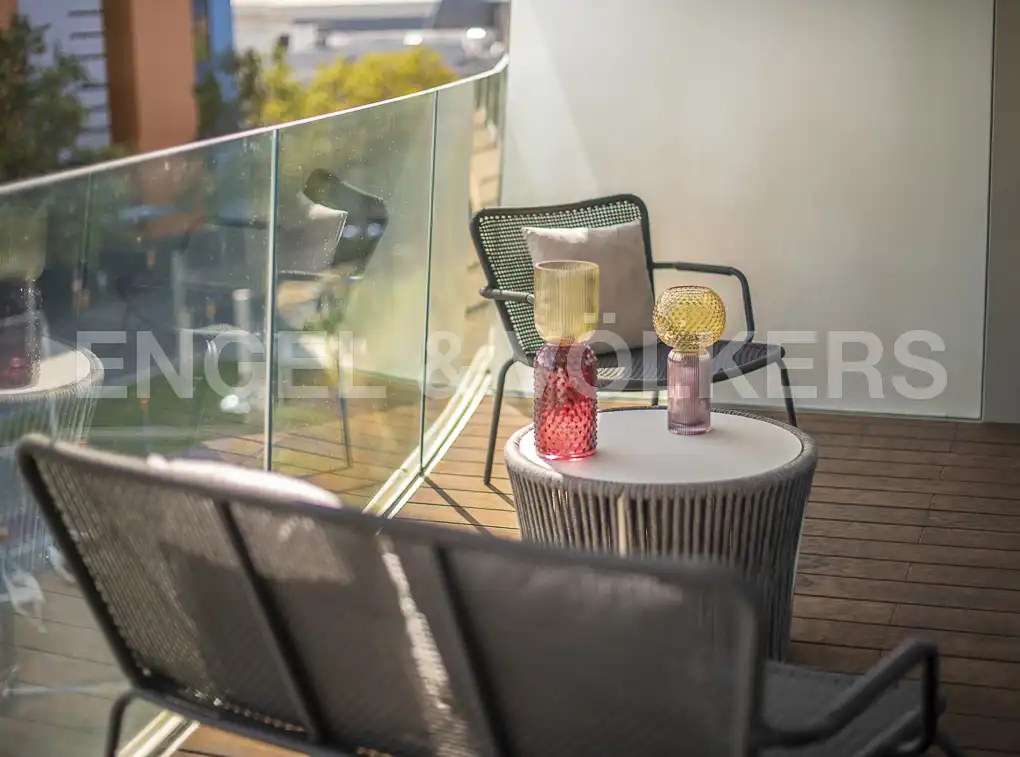 Terraza de Piso de alquiler en Barcelona con Aire acondicionado, Calefacción y Piscina