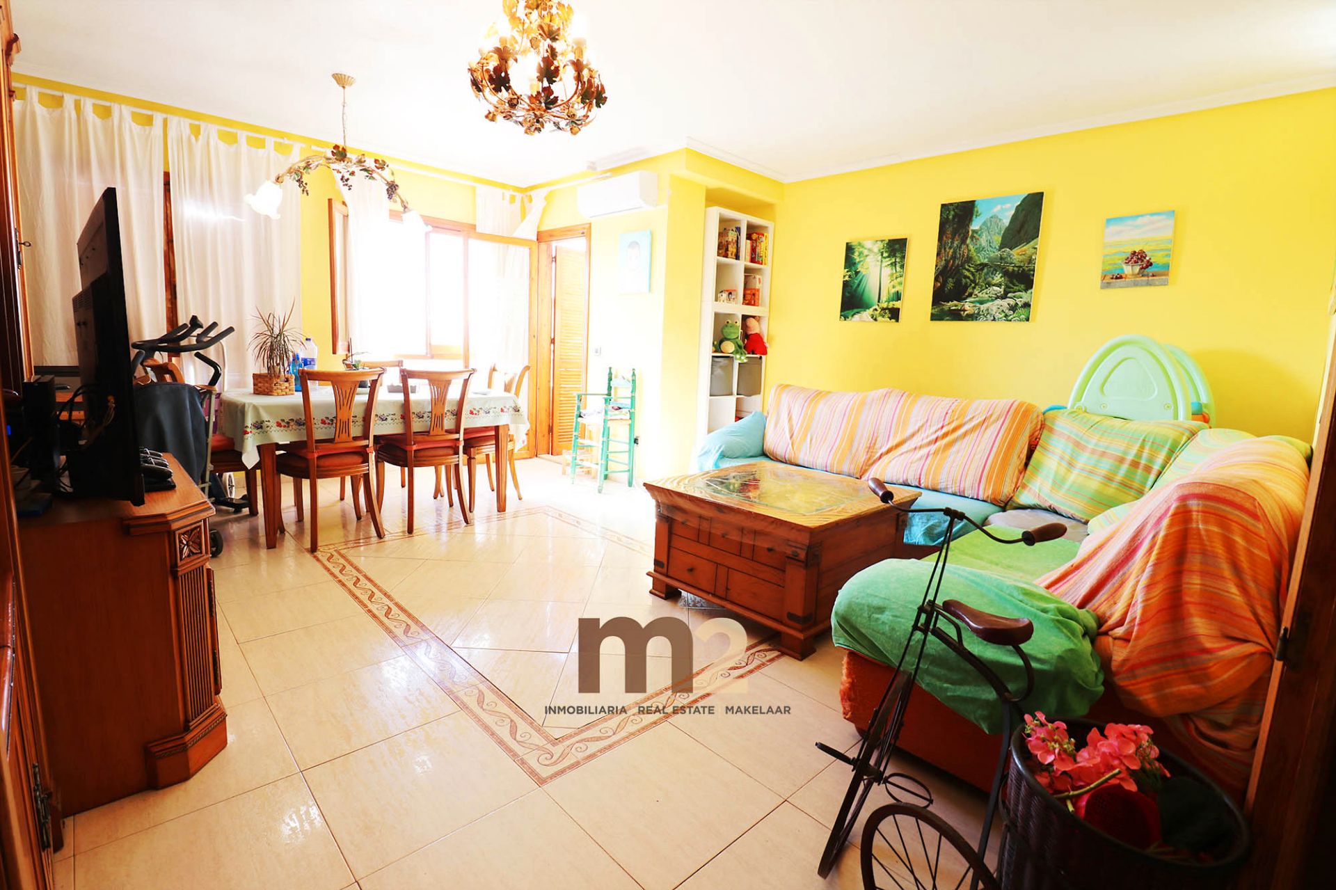 Living room of Apartment for sale in Almoradí  with Air Conditioner, Terrace and Furnished