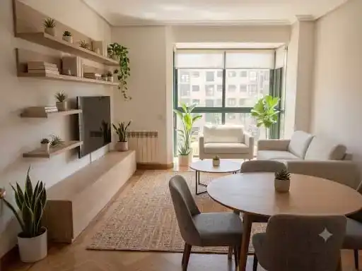 Sala d'estar de Pis en venda en  Madrid Capital amb Aire condicionat i Piscina