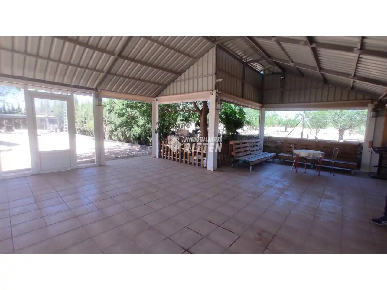 Terrassa de Finca rústica en venda en Fuente Álamo de Murcia amb Aire condicionat, Jardí privat i Moblat