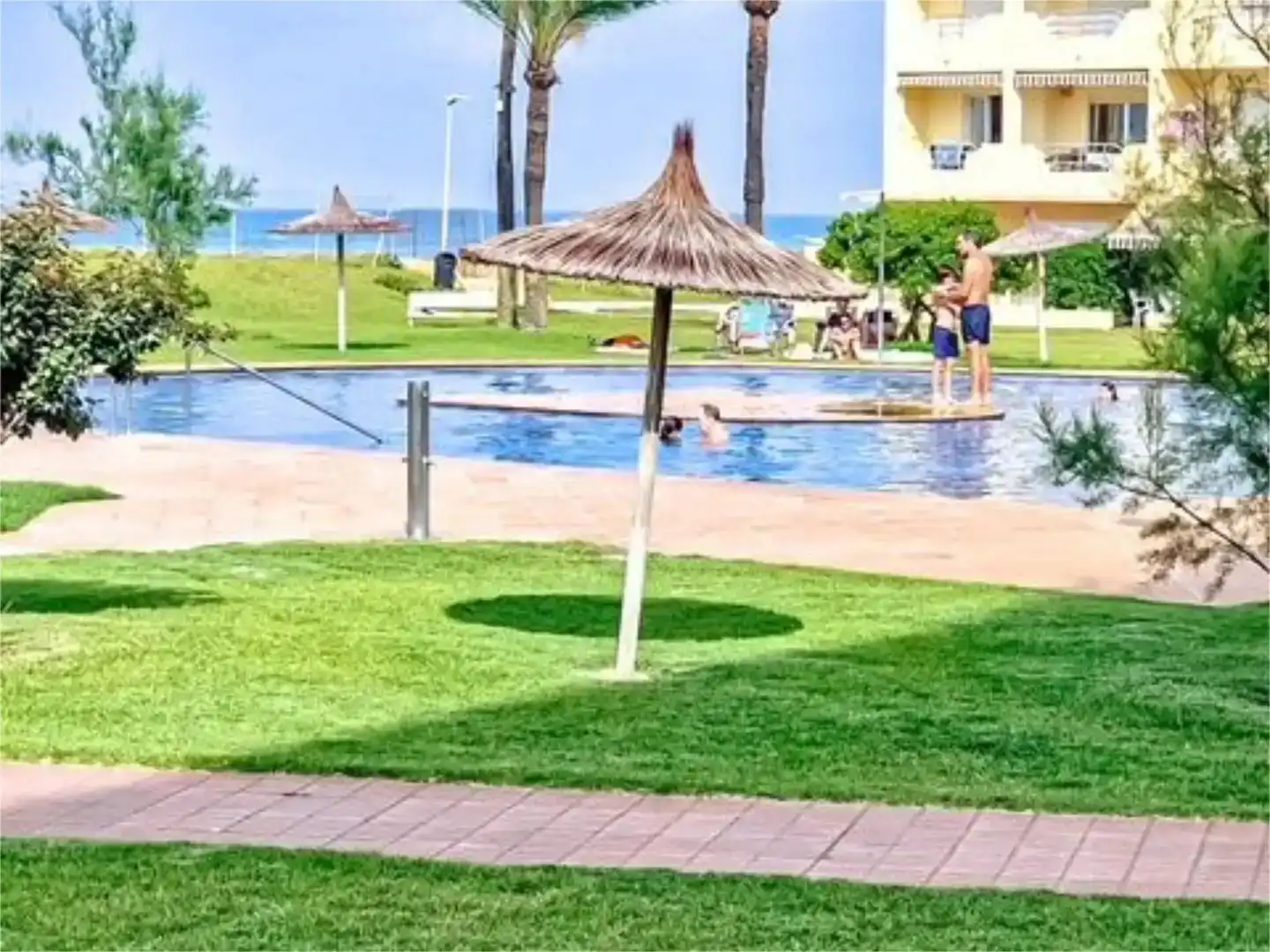 Swimming pool of Flat for rent in Las Marinas / Les Marines