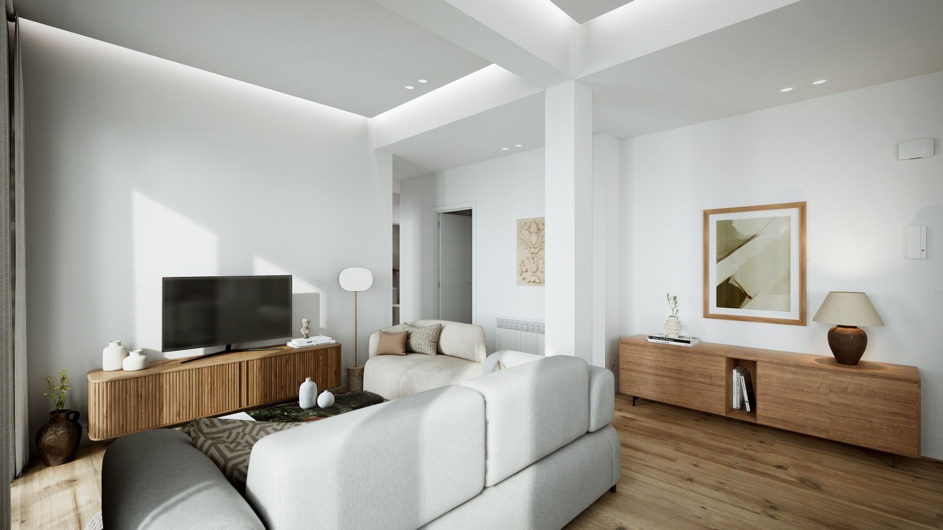 Living room of Flat for sale in Bilbao   with Terrace and Balcony