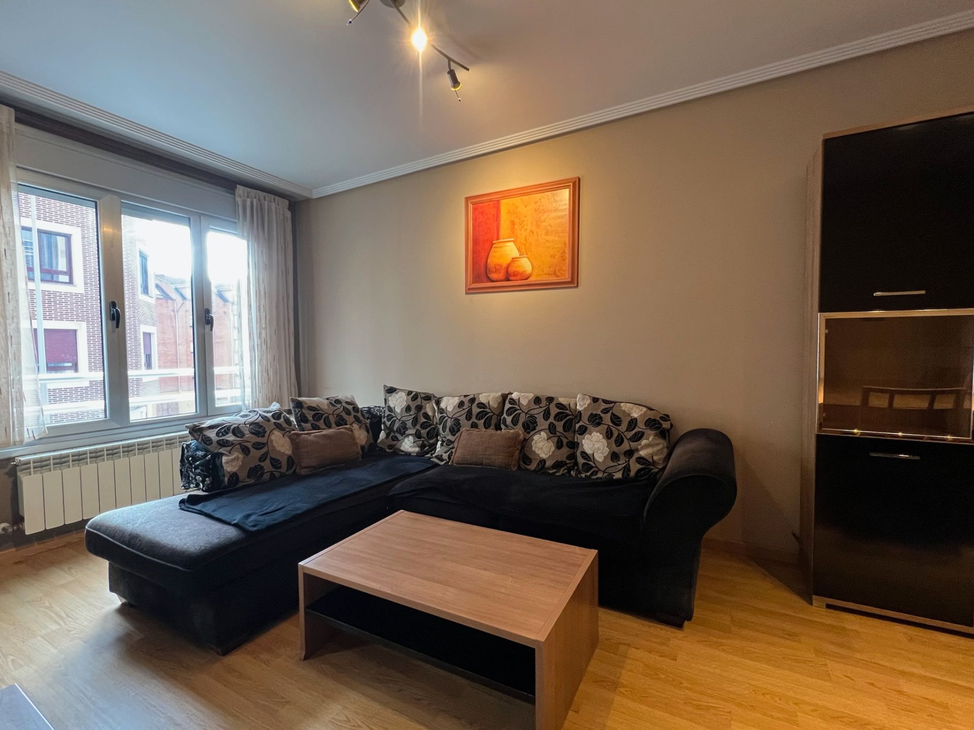 Living room of Flat for sale in Siero  with Heating, Terrace and Furnished