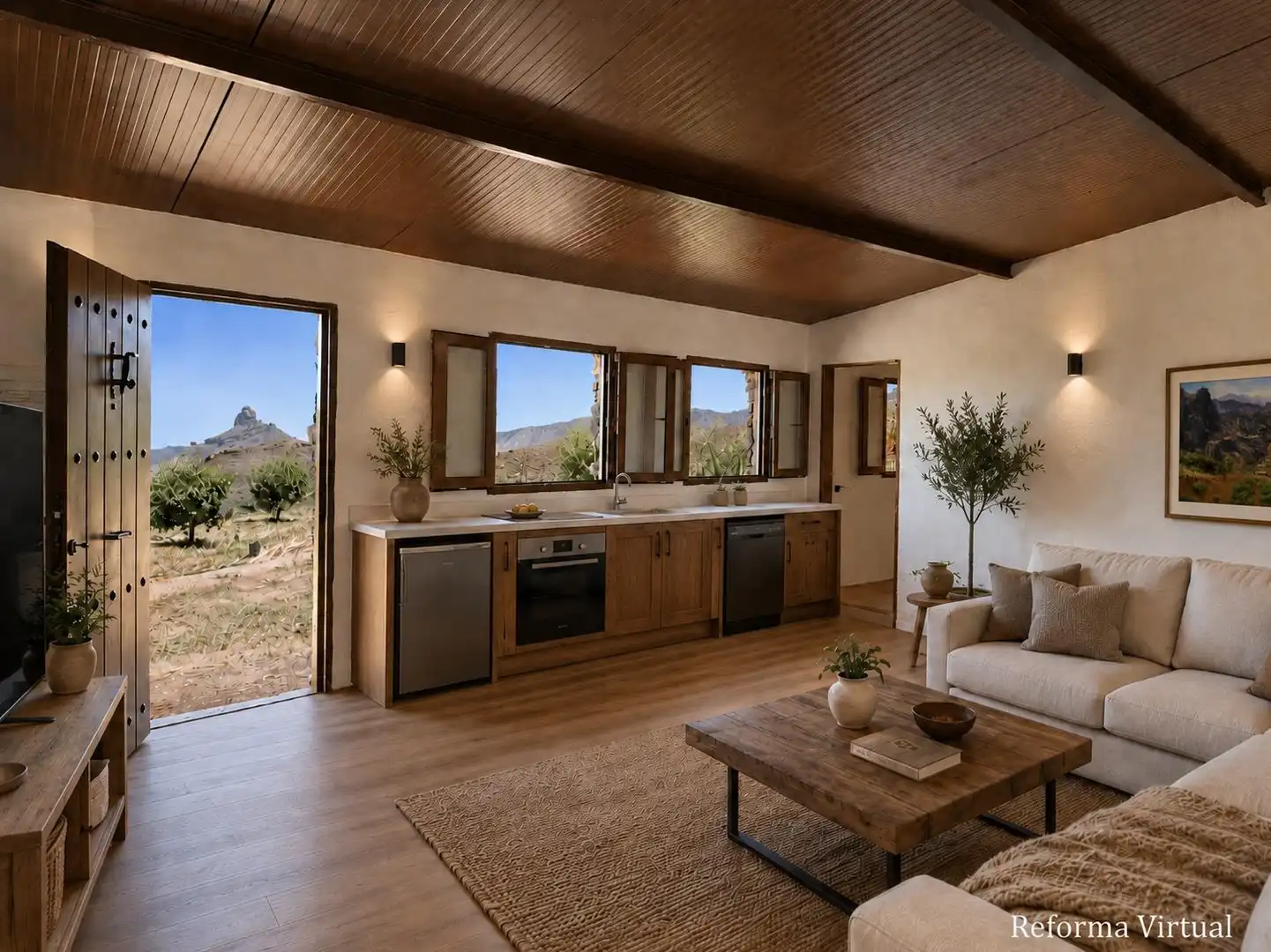 Cocina de Finca rústica en venta en Tejeda con Terraza