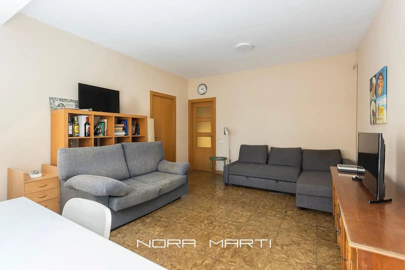Wohnzimmer von Wohnung zum Verkauf in Barcelona mit Heizung und Balkon