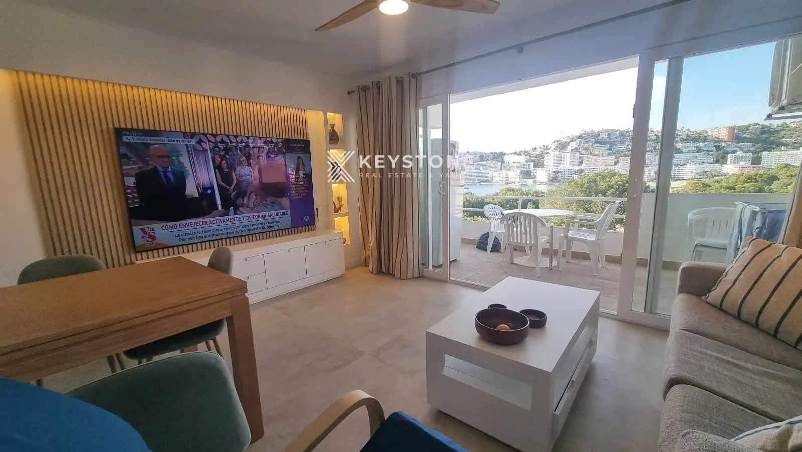 Wohnzimmer von Wohnung zur Miete in Calvià mit Terrasse, Schwimmbad und Gemeinschaftspool