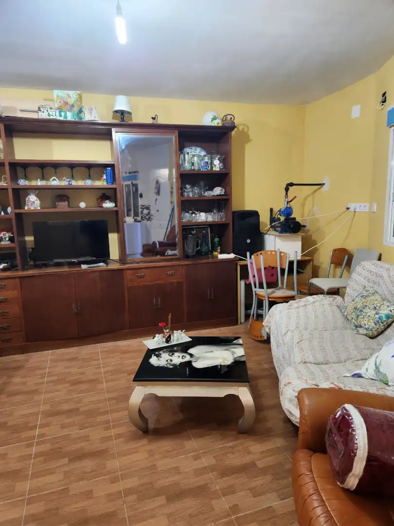 Sala d'estar de Pis de lloguer en Fuente Álamo de Murcia amb Aire condicionat, Terrassa i Moblat