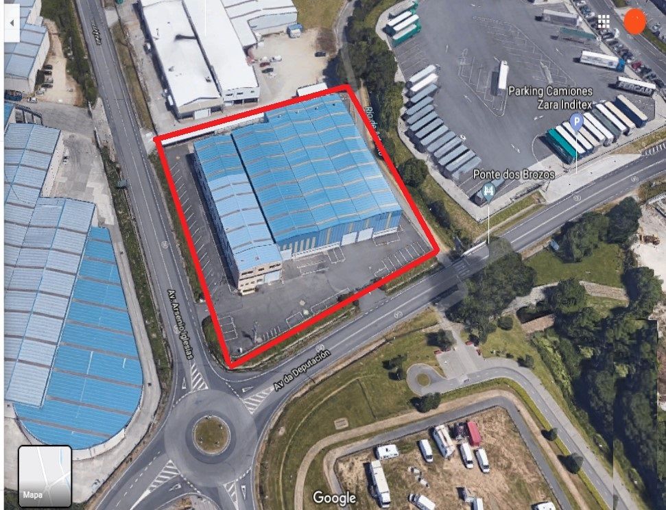 Vista exterior de Nau industrial en venda en Arteixo