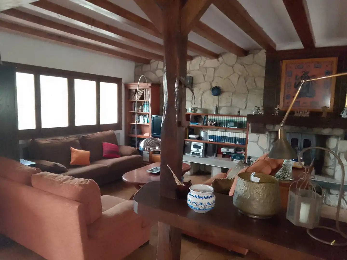 Sala d'estar de Casa o xalet en venda en Tibi amb Calefacció, Jardí privat i Terrassa