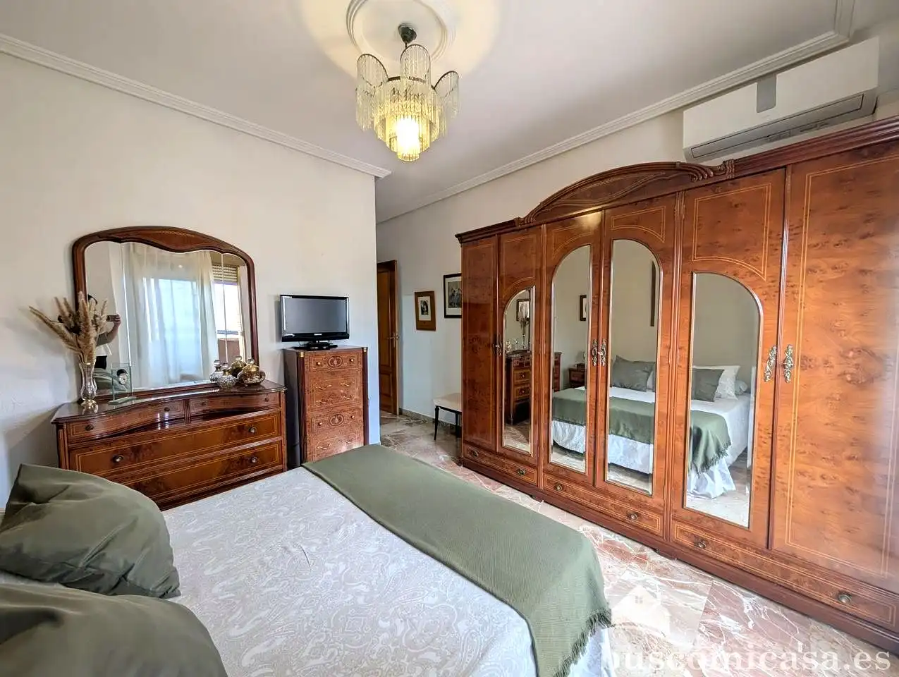 Schlafzimmer von Wohnung zur Miete in Linares mit Klimaanlage, Terrasse und Möbliert