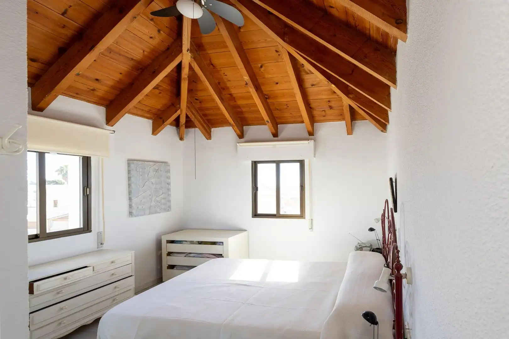 Schlafzimmer von Einfamilien-Reihenhaus zum Verkauf in Motril mit Klimaanlage, Möbliert und Balkon