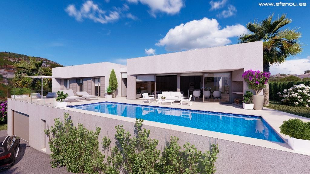 Piscina de Casa o chalet en venta en Calpe / Calp con Aire acondicionado, Calefacción y Terraza
