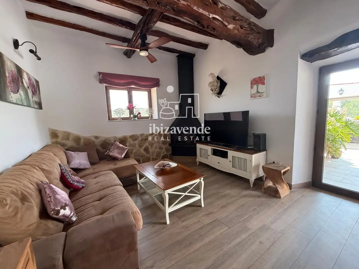 Sala de estar de Casa o chalet de alquiler en Sant Josep de sa Talaia con Piscina y Amueblado